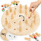 Toyfel Memory Schach ø40 cm Magnus Klappbares Gedächtnisspiel aus Holz & Stoffbeutel – Montessori Denkspiel Erwachsene & Kinder Fördert Motorik & Logik Memory Spiel Robustes Gedächtnis Schach