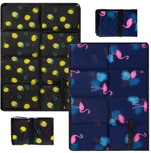 Jesustree Cuscino Pieghevole per Esterni, 2 Pezzi Tappetino Seduta Outdoor, Portatile Tessuto Oxford Tappetino Impermeabile in Schiuma per Bambini, Campeggio Parco Picnic Escursionismo Turismo