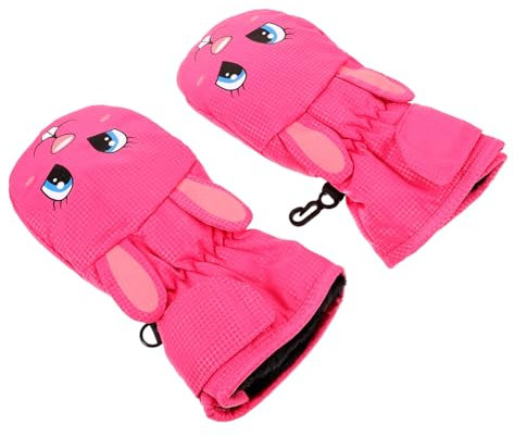POPETPOP Junge Mädchen Ski Handschuhe Winddicht Ski Fäustlinge Junge Mädchen Schnee Handschuhe Wärme