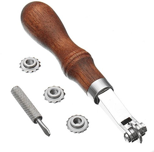 C-FUNN Herramientas De Cuero Máquina De Coser Herramientas De Cuero Artesanal De Bloqueo Lezna Hilo sobre La Herramienta De La Rueda De Costura