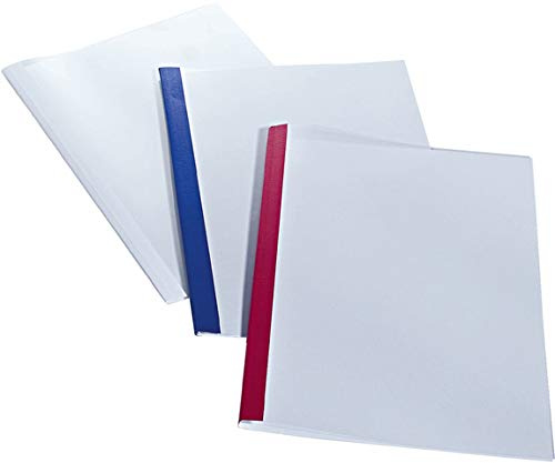LEITZ® Thermal Binding Cover Card 240gsm Clear Front Cover A4 4mm For:40 Sheets White (Pack of 100) You will receive 1 pack of 100