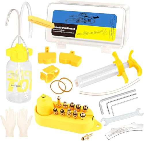 MissFox Fahrrad Bremsen Entlüftungsset Hydraulische Scheibenbremse Entlüftungskit Werkzeugsatz Fahrradbremsöl Ölen Werkzeug für Shimano, Magura, Tektro, Sram-Serie