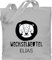Baumwolltasche - Kita Beutel Wechselsachen Mädchen - Wechselbeutel Löwe - Unisize - Hellgrau - wechselklamotten tasche wechseltasche kindergarten personalisierte name stoffbeutel