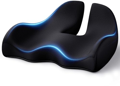 Benazcap Seat Cushion Office Chair Cushions Butt Pillow for Car Long Sitting, Memory Foam Chair Pad for Back, Coccyx, Tailbone Pain Relief for Gaming Chair and Car Seat