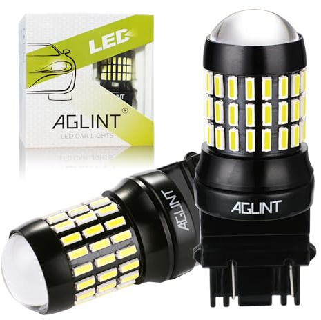 AGLINT 3157 LED Bombilla T25 P27/7W 3057 3156 3056 66SMD Superbrillante para Coche Luz De Marcha Atrás Señal De Giro Freno Cola Luces DRL Blanco 12V 24V