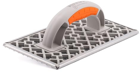 MIVOS Tabla para esmerilar - Tabla para nivelar juntas de placas de poliestireno - Tabla para esmerilar con revestimiento de escofina de chapa de acero galvanizada - 270 x 130 mm