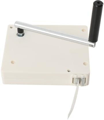 TABODD Rolladen Kurbelwickler | Schnurkurbelwickler | Getriebewickler mit Schnurzug mit 5m Gurt Schnurkurbelwickler für Gurte bis 14mm mit Einfädelautomatik