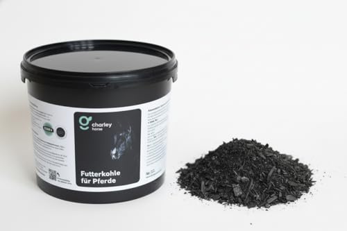 Charbon alimentaire pour chevaux - Seau de 10 l de charbon alimentaire de qualité supérieure pour une digestion saine, pour la prévention et comme aide naturelle immédiate en cas de coliques et d'eau