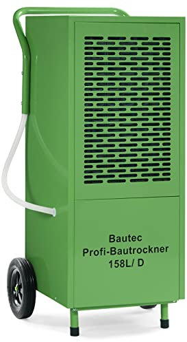 BAUTEC Profi Bautrockner bis 158 l/Tag » 300m² » 1.200 m³/h » 1.350 W » Luftentfeuchter Raumtrockner für große Räume, Baustellen und Hallen
