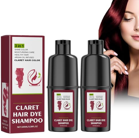 2PC *100ML Champú Tinte 3 en 1, Champú Colorante, Champú Tinte para Rosa, Champú Tinte Instantáneo, Tinte Instantáneo para Hombres y Mujeres 2PC (100ML) shampoos