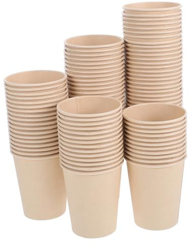HAPINARY Tazas De Café Espresso De 250 Ml para Bebidas Frías Y Calientes Vasos De Papel Gruesos Y Resistentes Vasos De Papel De Un Uso para Empresas Y Hogares
