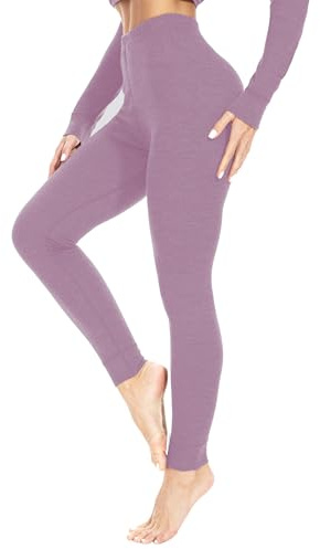 Women's 100% Merino Wool Base Layer Bottom Lightweight Violet M