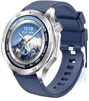 For Oppo Watch X2 MAX Smart Watch Man 1.53-Inch AMOLED360*360 HD Screen GPS trajectory Compass Bluetooth Call luxury Smart watch (Silver)