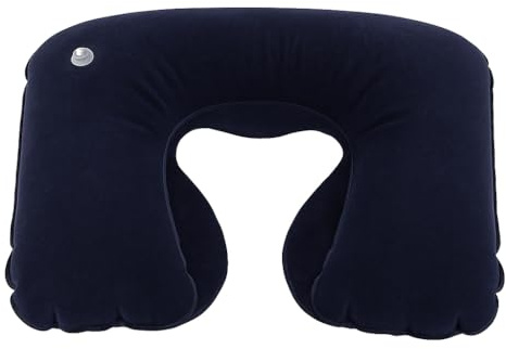 Festivalking Aufblasbares Reisekissen, Nackenstützkissen für Flugzeug, Zug, Auto, Camping und Reisen, Nackenkissen aufblasbar in Marineblau, Kopfkissen, Kissen, Nackenhörnchen Platzsparend & leicht