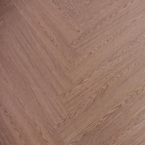 Self Adhesive Floor Planks - 30 Planks Pack Covering 44.88 Sqft / 4.17sqm | Each Stick On Tile Plank Measures 5.9x35.9in (91.4x15.2cm) | Peel and Stick Vinyl Flooring | Light Brown Wood Effect