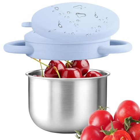 Contenitori Per Spuntini Per I Più Piccoli, Tazza Portamerenda Antigoccia Per Bambini Con Coperchio Ermetico, Scatola Organizzatrice Lavabile in Lavastoviglie per Picnic Spiaggia Viaggi Scuola
