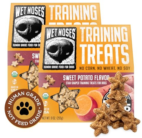 Wet Noses Training Treats – All-Natural, Human-Grade, Non-GMO, Healthy Training & Delicious Snacks for Dogs, for All Dog Sizes & Breeds – Sweet Potato, 14oz (2 Pack)