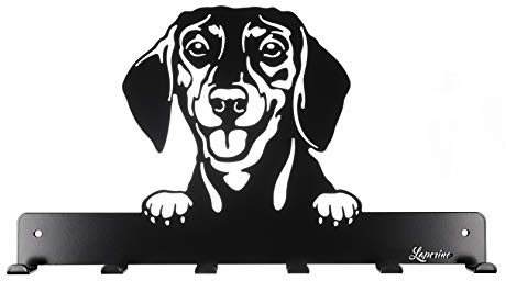 Laperino Schicke und praktische Hundegarderobe * Dackel* im Hundedesign XL 450mm Breit-Leinenhalter