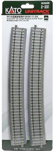 KATO H0 Unitrack 2-331 Lot de 4 Rails incurvés