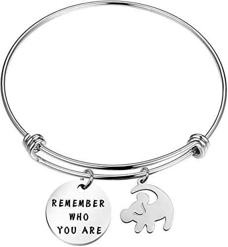 BAUNA Remember Who You are Bracelet Inspired Bangle Lion Gift for Friend (Lion BR)