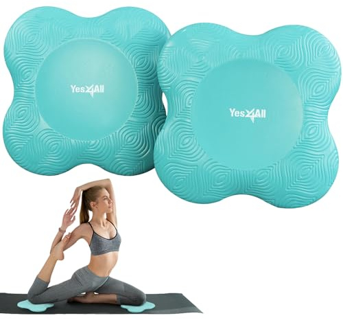 Yes4All Anti-Slip Thick Yoga Knee Pad - Turquoise Neo Green