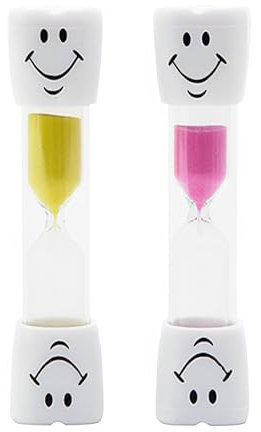 Jasminum 2 Stück Sanduhr Zähneputzen Kinder, Sanduhr 3 Minuten, Zahnputzuhr Kinder, Cartoon bunt zähneputzen Timer für das Zähneputzen mit Kindern, für Kinder zähneputzen,Spiele,Kochen,Büro