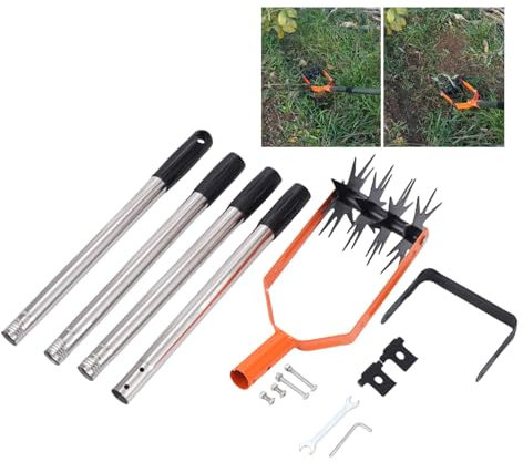 Cultivador manual de jardín, Cultivador rotativo | Cultivador rotativo de mano para jardín | Herramienta de mezcla de suelo resistente con mango antideslizante para entusiastas del jardín para huertos