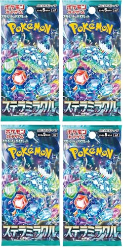 Pokemon Scarlet & Violet Expansion Pack SV7 Stellar Miracle 4 Booster Packs - Japanisch und BB-Toy-Trades Toploader