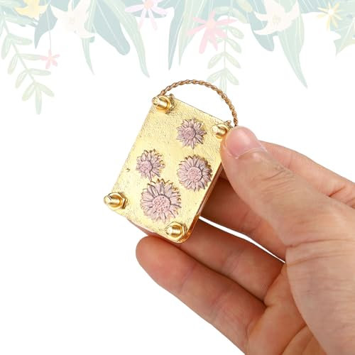 Lyreh Mikro-Blumenpresse, 5x3,5cm Tragbares Miniatur-Blumenpressset Metall Mikrowellen-Pressset DIY-Pflanzenkonservierung Perfektes Geschenk für Kunsthandwerksliebhaber Pflanzenliebhaber