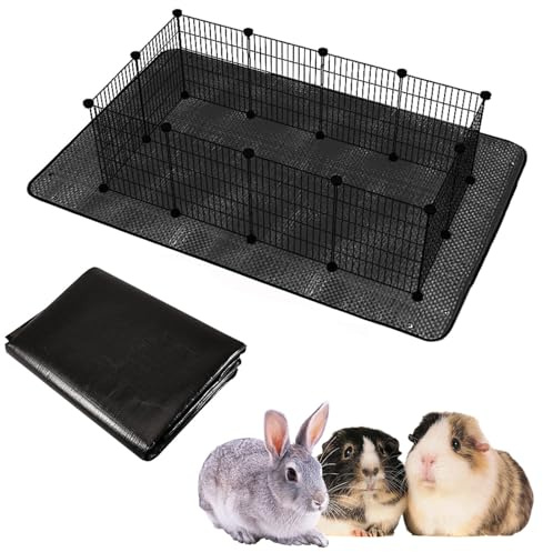 Bcuuozeeing 150 x 100 cm, impermeable, para jaula de cobayas, lona, suelo, reutilizable, para conejos, hámsteres, hurones y otros animales pequeños