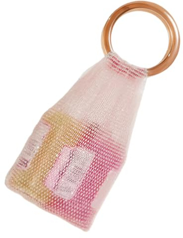 tejida – Bolso ligero de tradicional, tejida | para la familia, mujeres, novia, hogar, viajes, interiores y exteriores, viajes diarios, Pink, Refer to description