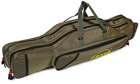 TentHome Allround Rutentasche Rutenfutteral Angeltasche Anglertasche Angelkoffer 2-4 Fächer Verschiedene Längen (80cm, 2 Kammer)
