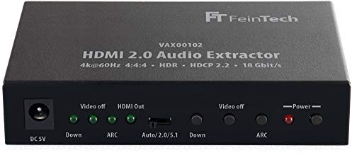 FeinTech VAX00102 HDMI 2.0 Audio Extractor, ARC 4K HDR Schwarz