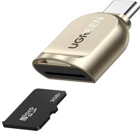UGREEN USB C Micro SD Card Reader, Type C to Micro SD Card Adapter with Zinc Alloy External, Portable SD Card Reader USB C for TF Micro SDHC SDXC, Compatible with Samsung/Mac/iPad Pro/iPhone 15 16