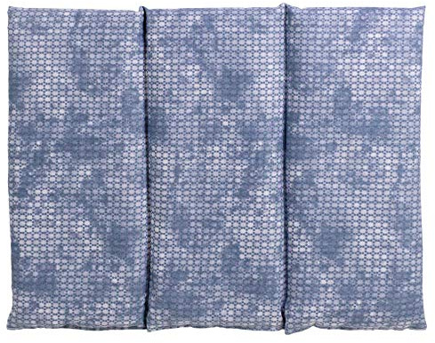 Coussin aux graines de colza - Taille 40x30-3 compartiments - used look bleu-gris - Coussin thermique - Coussin aux graines - Compresse froide -