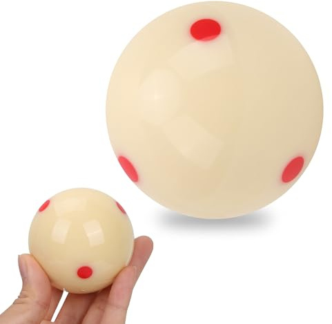 Topiky Professional Grade Billiard Balls AA-Grade Pro Cup Resin Pool Balls with Red/Blue Dots for Snooker Training & Games - Standard Size Cue Sport Equipment Accessory
