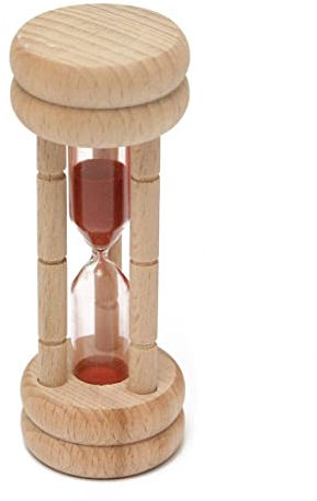 Minuterie de sablier en Bois, sablier de sablier de 3 Minutes Verre de Sable en Bois, Outil de sablier pour Maison et Les Restaurants-Enfants Cadeau décoration de Maison Colorée（Couleur aléatoire）