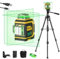 PREXISO 3 X 360° Cross Line Laser Level Tool, 30 M Rechargeable Self Leveling Laser Levels with Tripod, Green Laser Level for for DIY Projects, Construction, Home Renovation