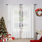 WOLTU Cortinas Salon Navidad Cortinas Dormitorio Translúcidas Lino Visillos Modernas 2 Piezas Cortinas con Cinta Fruncidora para Sala Cuarto Habitación, 135x245 cm Blanco