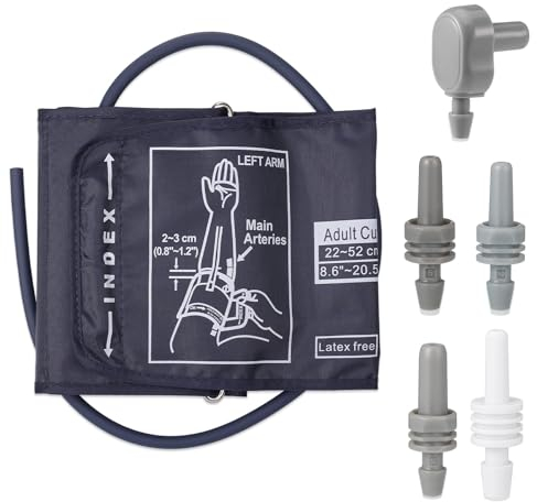 Huiguli Oberarm Blutdruckmanschette, 22-52cm XXL Extra Große Manschette, Blutdruckmanschettenarm mit 6 Stück Gelenken, Kompatibel für Omron Blutdruckmessgerät