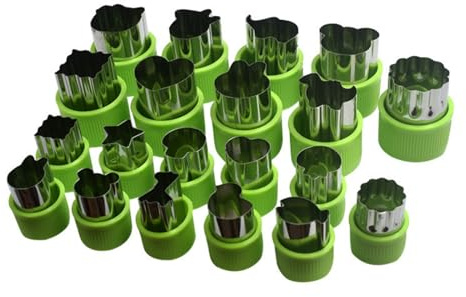 20 pcs Tagliapasta per Verdure per in Acciaio Inox, Formine per Biscotti Verdura, Taglierina per Sandwich
