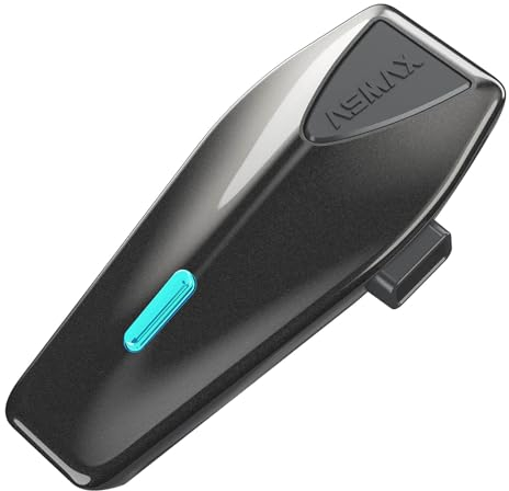 ASMAX S1 Motorrad Bluetooth Headset, Bluetooth Mesh Intercom für bis zu 8 Motorräder, Helm Kommunikationssystem mit Universeller Kopplung &Sprachsteuerung, IPX7 Wasserdicht, FM Radio, Einzelpack