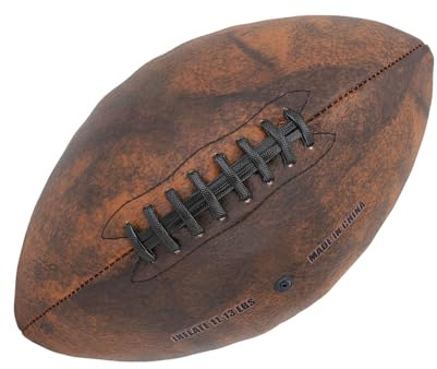 Hapivida Pallone da Rugby, Pallone da Allenamento per Rugby in Pelle PU Calcio Sportivo Vintage