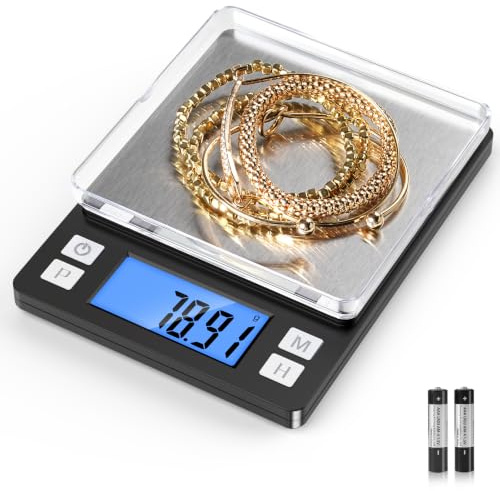 BOMATA 0.01g/1kg Small Digital Gram Scale Jewelry Scale with Larger Display