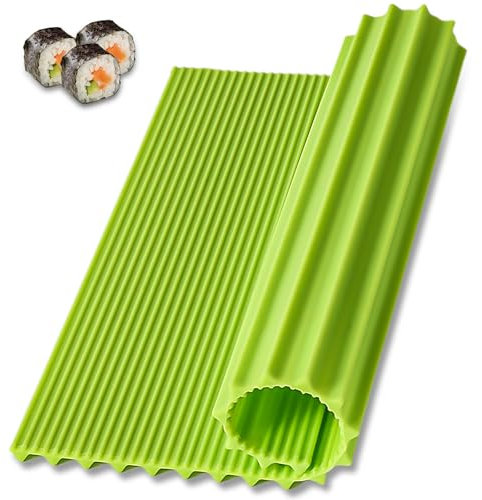 Wanmu Sushi Making Kit, Premium Silicone Sushi Mat, Kitchen Sushi Rolling Mat, Sushi Rolling Mat for Beginner Sushi Kids, Non-Stick Japanese Reusable Sushi Plate Mat