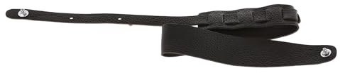 GEWA Cintura per chitarra serie Premium Plain, vera pelle tagliata da un unico pezzo, larghezza 70 mm, lunghezza 106-152 cm, chiusure di sicurezza - cromo, cioccolato - marrone scuro