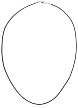 OSNIYAW Collana in pelle di seta nera con chiusura a moschettone, lunghezza 45/50 cm, per donne e uomini, spray per pelli grasse con SPF, 45cm A, come descritto, come descritto