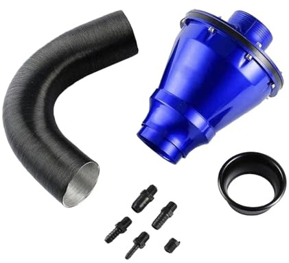Entrada Aire Filtro Fuelle Entrada Aire Universal Para SUV Limpiador Para Frío Alto Flujo Embellecedor Filtro Cabezal Seta 3 Pulgadas/76mm Manguera Admisión(Azul)