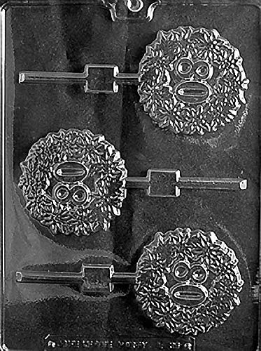 Grandmama's Goodies L036 80th 80 Lollipop Chocolate Candy Soap Mold with Exclusive Molding Instructions