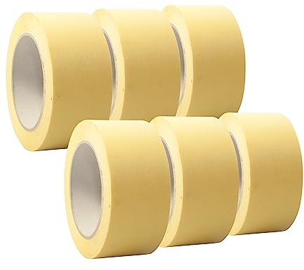 selmundo 6 Rollen 'Premium' Malerkrepp | Abdeckband | Kreppband für Malerarbeiten | 19-200mm, Abmessungen:50mm x 50m
